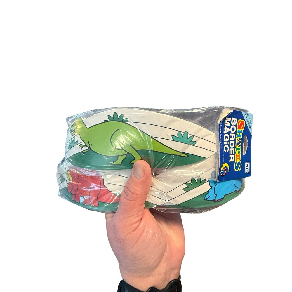VTG 1992 CTP Dinosaurs Shapes Border Magic Classroom Bulletin Board 40ft Teacher